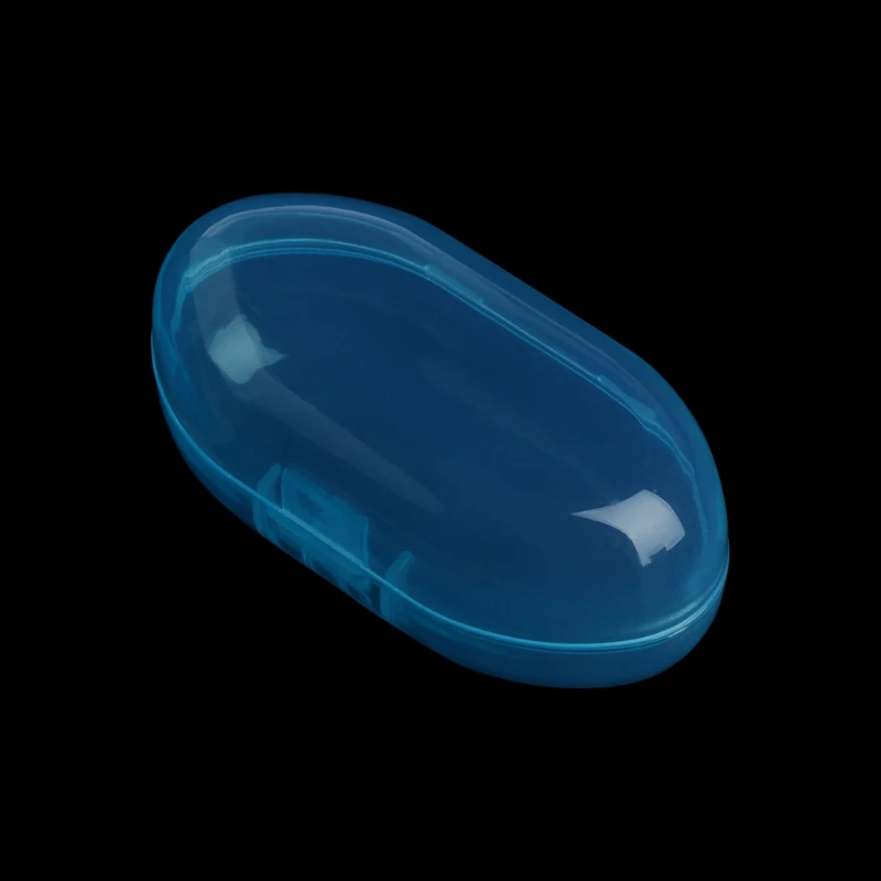 Портативный для малышей футляр для зубной щетки коробка для хранения прозрачный дорожный - Цвет: Синий