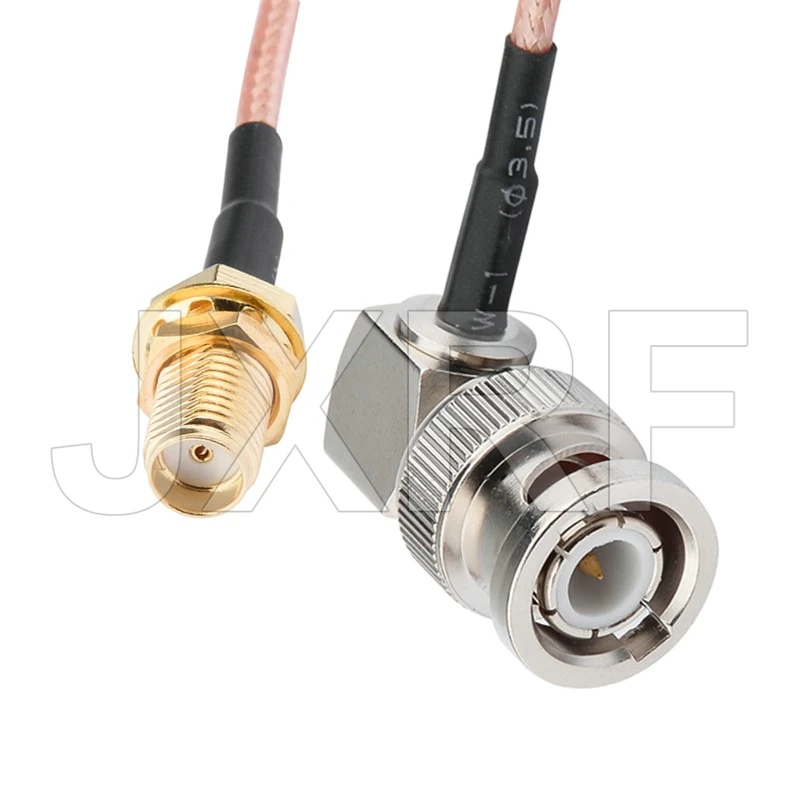 SMA Male to BNC Male RF Coaxial Cable Pigtail SMA Male 90-Degree to BNC Male Right Angle Using RG316 Jumper RFCoaxial Cable