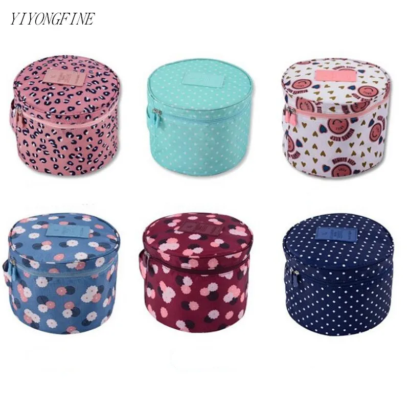 

Women Cosmetic Bag Large Capacity Organizer Bags Round Make Up Case Waterproof Packing Bags Travel Storage Bag Bra Bag