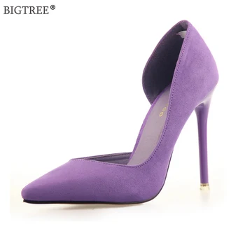 

BIGTREE high heels 2020 Women shoes with heel fashion Summer pumps wedding party Female Red purple pink shoe zapatos de mujer