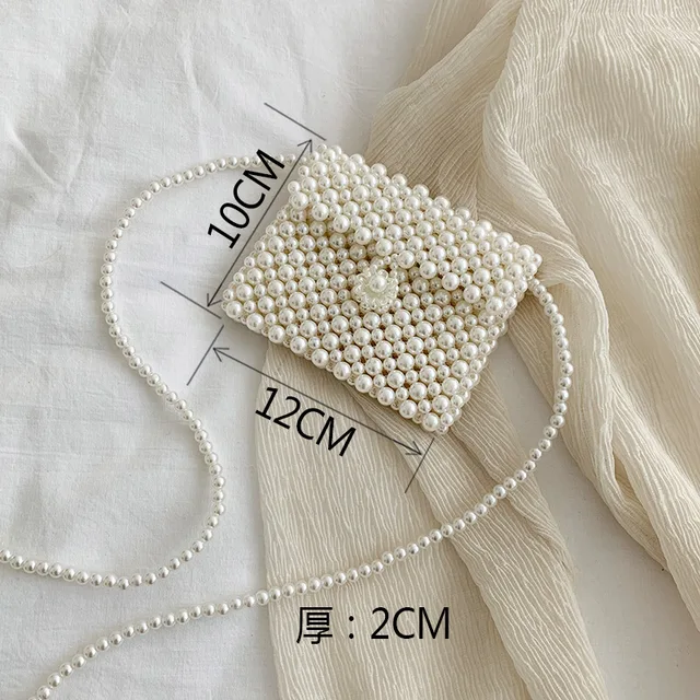 Mini Pearl Bag Handmade Vintage EVA Beaded Fashion Banquet Party Shoulder Bag Female 2019 Wedding Bags Luxury Women's Coin Purse A3