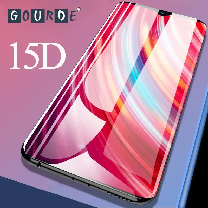 

Gourde 15D Curved Full Cover Tempered Glass For Xiaomi Redmi Note 7 6 5 Protective Glass Screen protector for 6A 5A 4X 5 Glass