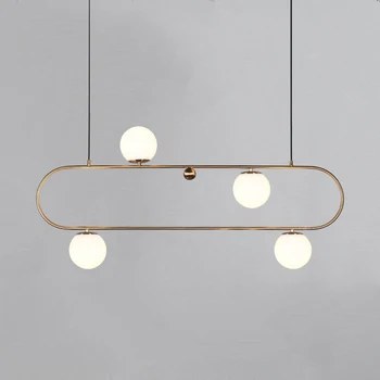 

Modern Led Metal Pendant Lights Wrought Iron Glass Round Ball Brass Rod Hanging Lamp For Living Roomcafekitchen Nordic Lighting