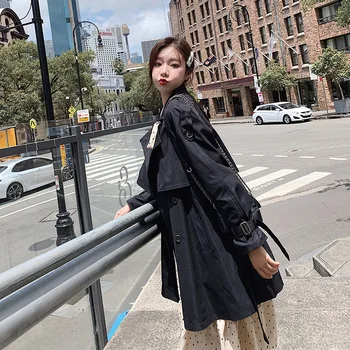

2020 Spring New Korean Version Of The Spring Autumn Trench Coat For Women Casual Fashion Short Ladies Coat Moda Mujer