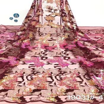 

Madison African Lace Fabric 2020 High Quality For Women Lace Colorful Nigerian French Sequins Lace Material