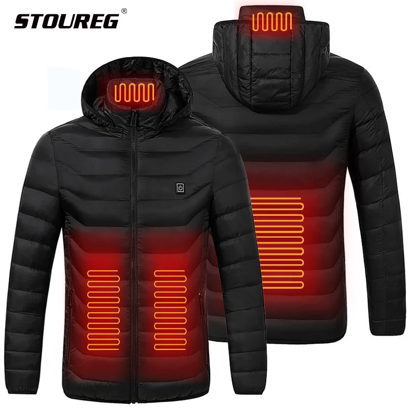 Heated Jackets Windproof Warm Fleece Heating Jeakets Men Waterproof