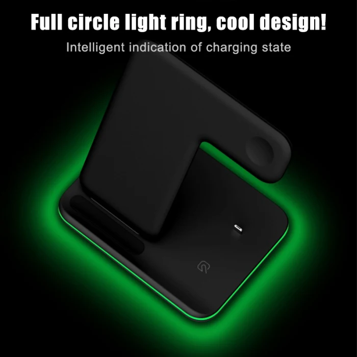 Mobile Phone Wireless Charger 15W Fast Charging 3 in 1 for Smart Watch Earphone VDX99