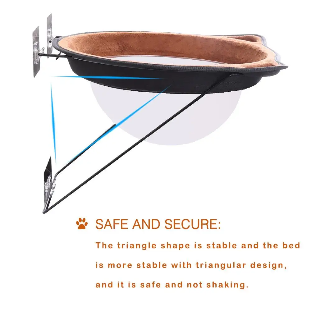 Cute Pet Hanging Beds Bearing 20KG Cat Sunny Seat Window Mount Pet Cat Hammock Comfortable Cat Pet Bed Shelf Seat Beds