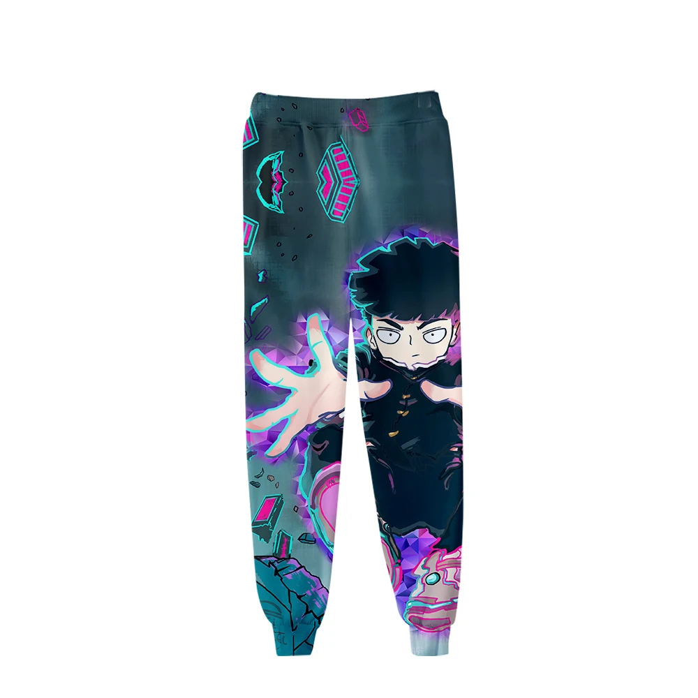 Mob Psycho 100 брюки в стиле аниме мужские женские брюки для бега Повседневная Уличная графическая Mobu Saiko Hyaku спортивные брюки 3D мультфильм брюки хип-хоп