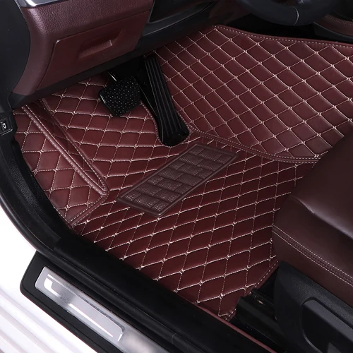 MIDOON автомобильные коврики для Volkswagen EOS UP caravell sharan Scirocco Beetle вариант Phaeton Multivan Magotan 2000 - Название цвета: Dark brown