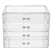 Large Size Makeup Organizers Box Transparent Acrylic Cosmetics Storage Case Four Drawer Type Cosmetics Storage Box for Home Use