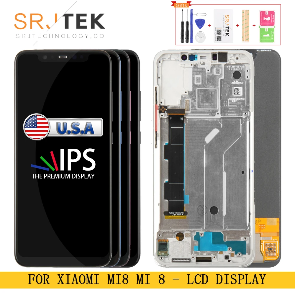 

6.21" TESTED IPS Display For Xiaomi Mi 8 LCD Display Touch Screen Digitizer Assembly LCD For Xiaomi Mi8 Screen Replacement Parts