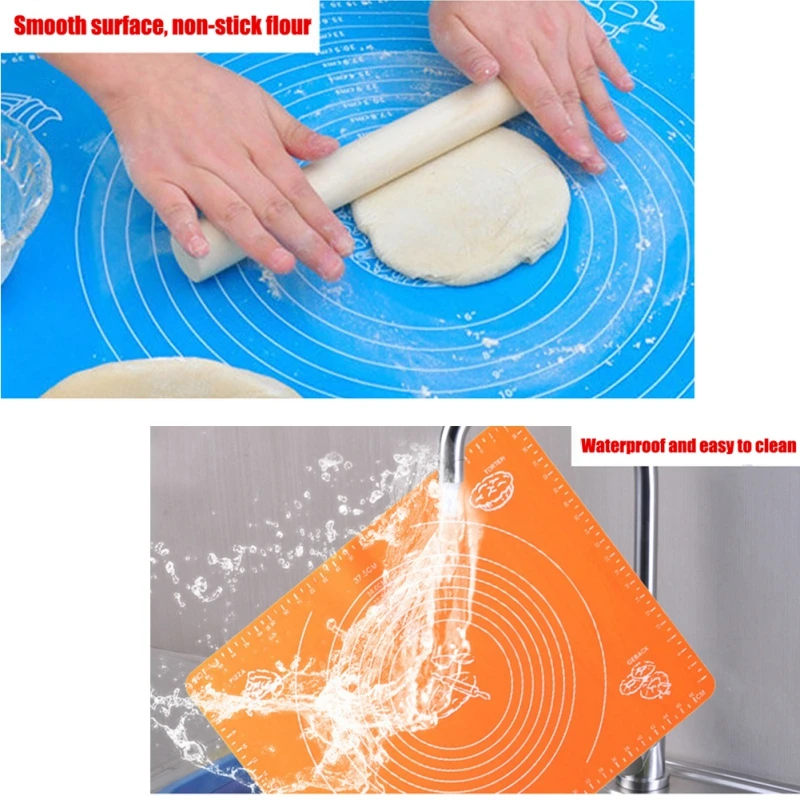 Household Large Kneading Mats Food Grade High Temperature Silicone Kneading Mat With Scale For Microwave Oven