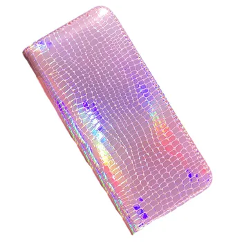 

5PCS / LOT Wallet for Women Holographic Bag PU Leather Wallets Ladies Long Handbag Purse Girls Laser Purse Phone Pocket carteira