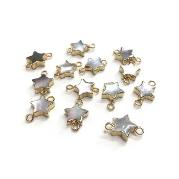 

2020 Natural Shell Pendants Five-pointed Star Connector for Jewelry Making Charm Necklace Accessories Gifts for Women 10x16mm
