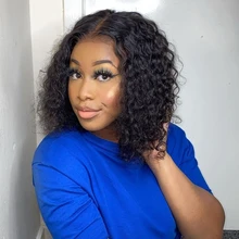 Pelucas de cabello humano con frente de encaje para mujer, ONDA DE AGUA 360, peluca frontal de encaje, pelucas de cabello brasileño, peluca ondulada de agua, peluca de cabello humano rizado