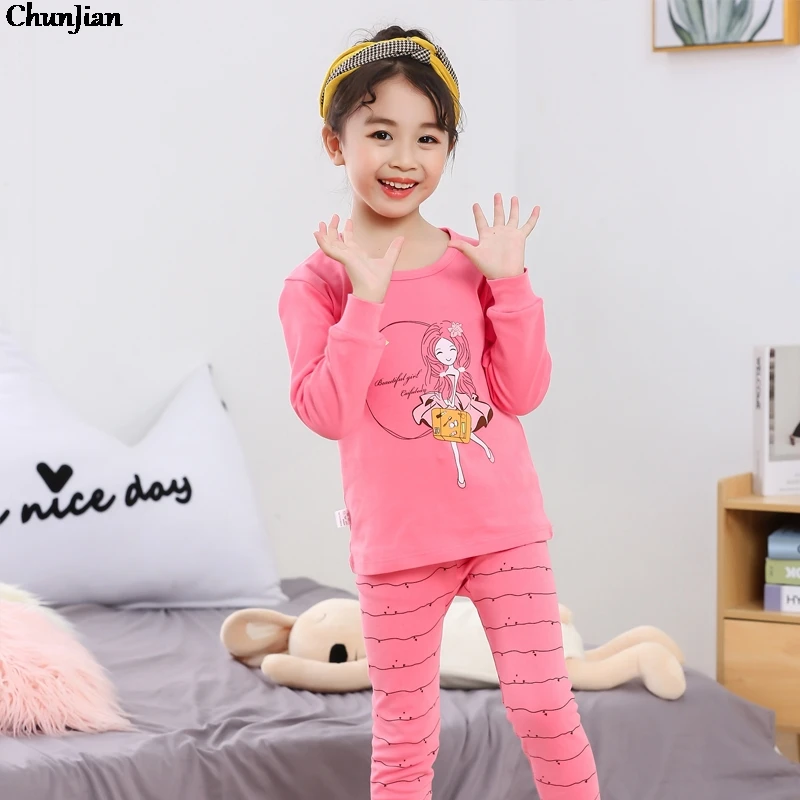 2歳から12歳までの女の子のための綿のパジャマ プリンセスパジャマ 子供服セット 春秋 Aliexpress ママ キッズ