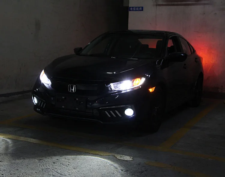 3 цвета 2 функции поворотные огни+ дневные ходовые огни для Honda Для Civic-20 светодиодный DRL Противотуманные фары с динамическим поворотным сигналом
