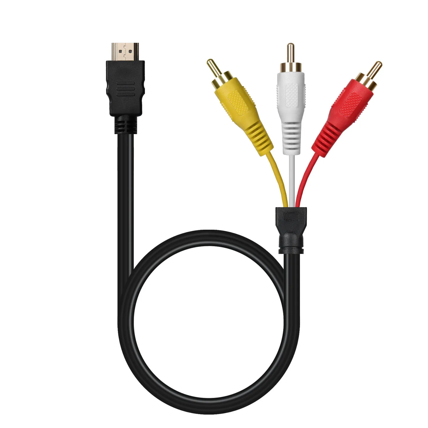 Горячая Распродажа Новый 1,5 м HDMI к 3RCA кабель красный желтый белый кабель Шнур 30AWG для соединение с ПК DVD монитор тв