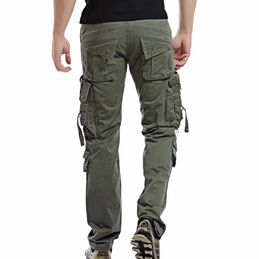 

2022 Men Cargo Pants Men Multi-Pocket Overall Male Combat Cotton Trousers Army Casual Joggers Pants Size 42 Drop Shipping