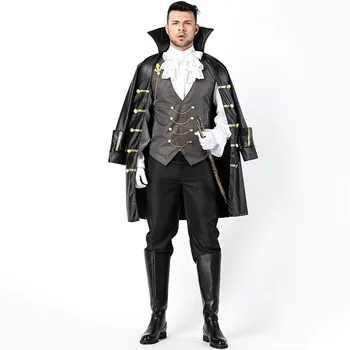 

Adult Men Halloween Party Cosplay Pirate buccaneers Swashbuckler Costume Dress up pirate Masquerade Set For Men