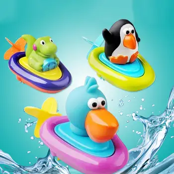

Cartoon Penguin Duck Crocodile Baby Kid Bathtub Digging Rope Bathing Water Toy Squeaky Bathing Toy For Baby Bath Toys