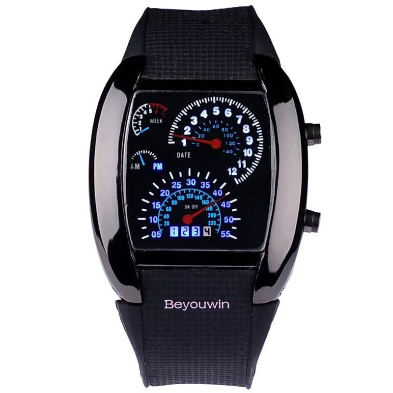 

100pcs/lot plane led watch for man silicone belt wrap casual sport boy friend digital watch