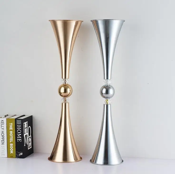 

Vases Metal Candle Holders Candlesticks Wedding Centerpieces Event Flower Road Lead Home Decoration 10 PCS/ Lot SN3538