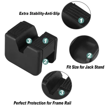 

2pcs Jack Pad Adapter For Jack Stand 2-3 Ton Frame 63*44*55mm Equipment