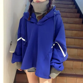 

Winter Pullover Women Hoodies Loose Sweatshirt Warm Solid Turtleneck Hoodie Sweatshirt Female Casual New Style Streetwear