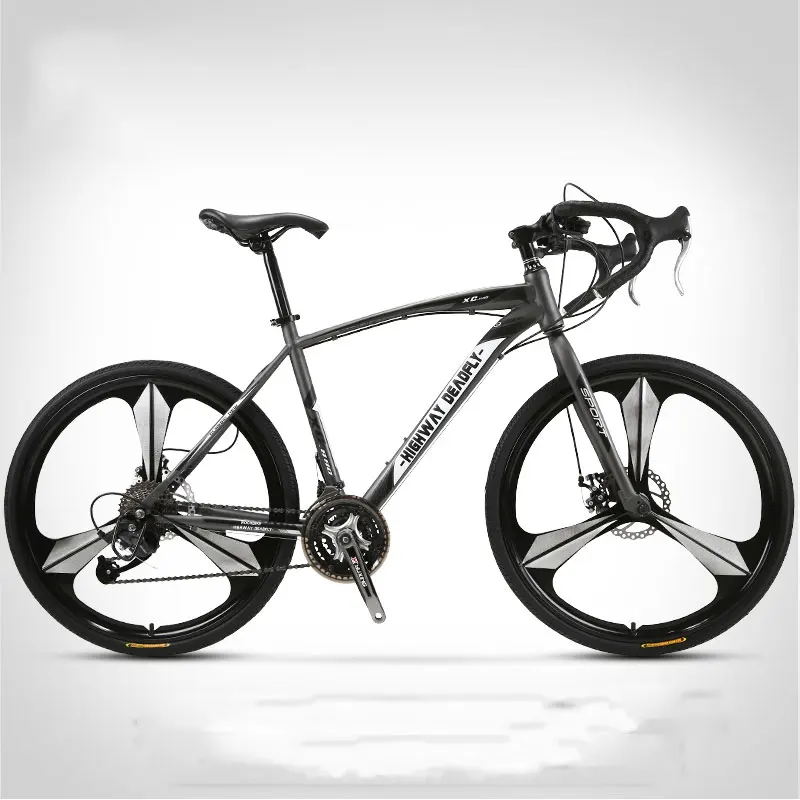 Road Bike Bicycle Bending Handle Fixed Gear Three Knife One Wheel 26 Inch Speed Double Disc Brakes Adult of Men and Women Road Bike Bicycle Bending Handle Fixed Gear Three Knife One Wheel 26 Inch Speed Double Disc Brakes Adult of Men and Women