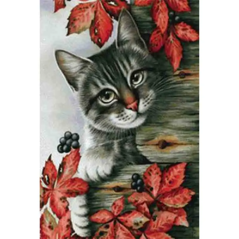 Resin Full Diy Diamond Painting Cartoon Cat Fallen Leaves Fairy Images Cross Stitch Mosaic Gifts For Kids Diamond Embroidery In Diamond Painting Cross Stitch From Home Garden On Aliexpress