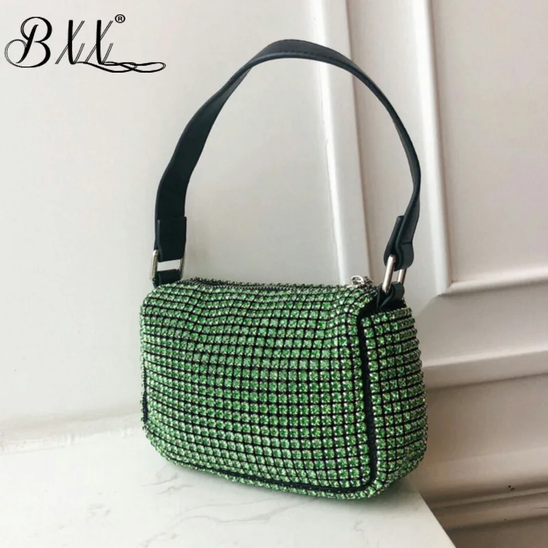 

BXX Sac / 2019 Fashion Autumn Winter Luxury Women's Handbag Designer High Quality Leather Colored Rhinestone Crossbody Bag ZE573