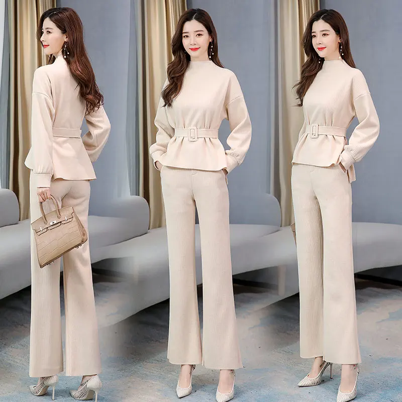 

Graceful Loose Pants WOMEN'S Suit 2020 New Style Spring Clothing Western Style Korean-style Waist Hugging Slimming Elegant Trend