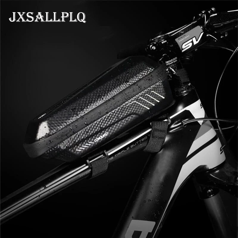 

JXSALLPLQ EVA Transparent Waterproof Bicycle Bag Outdoor Mountain Bike Saddle Bag 6.2 Inch Touch Screen Front Beam Package