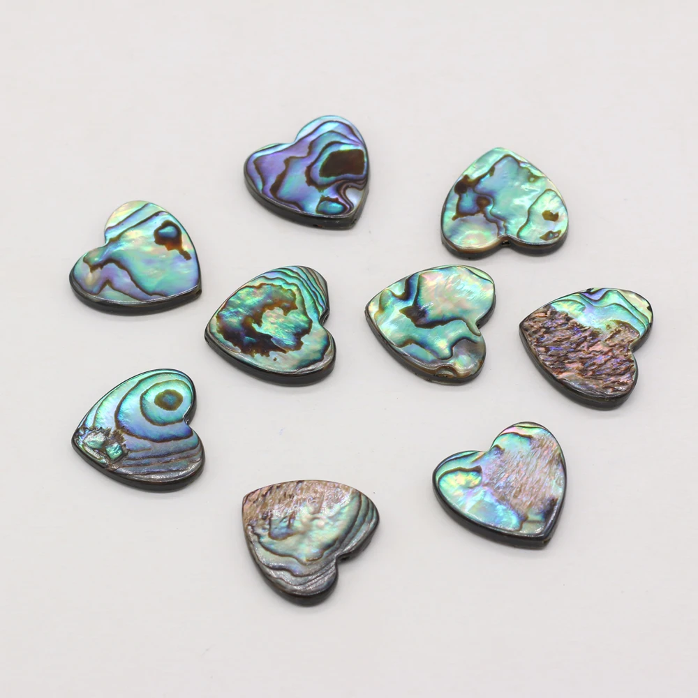 

10pcs Natural Shell Beads Love Heart Abalone Paua Shell Loose Beads Charms for DIY Jewelry Making Necklace Bracelet Fine Gift