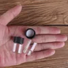 10pcs 5ml 22*30mm Clear Glass Bottles with Black Plastic Lids Empty Tiny Glass Jars DIY Crafts Vials Glass Jars 1