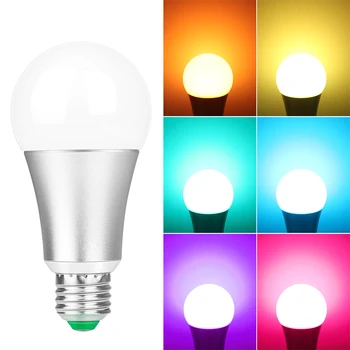 

E27 RGBW Light Bulb 120 Colors Changing Bulbs 10W Dimmable LED Bulb Light Lamp With Remote Control With Memory Function