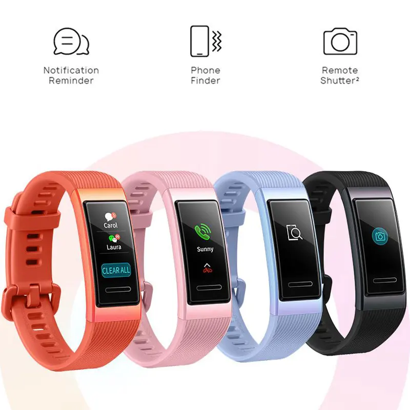 Браслет huawei Band 3, умный браслет, шагомер, фитнес, пульсометр, трекер активности, водонепроницаемый, Bluetooth, спортивный, банда