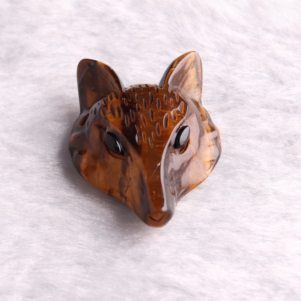 

Wholesale 6pcs/lot Wolf Head Pendant Natural Stone Accessories DIY Handcrafts Healing Crystal Animal Jewelry Quartz Necklace