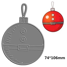 

New 2021 Metal Cutting Dies Scrapbooking Christmas Ball Make Santa Claus Gift Decoration Embossing Frame Card Craft No Stamp