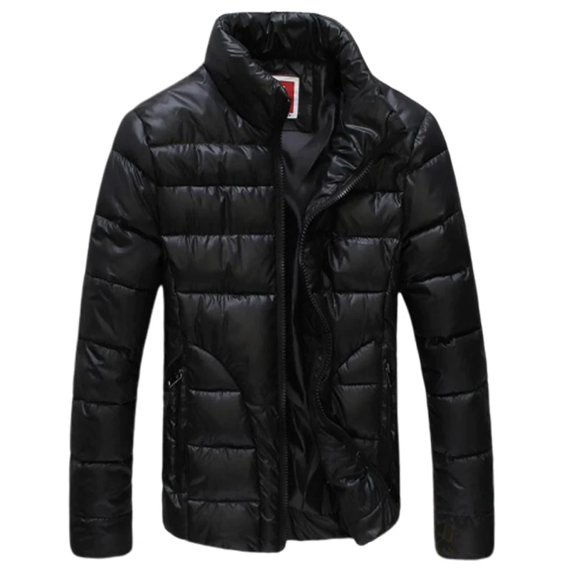 

2019 Winter New Men's Collar Large Size Cotton Coat Jacket Solid Color Cotton Jacket Men's Casual Home Clothes Warm Parkas