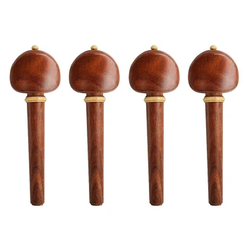 

4Pcs Professional Redwood Tuning Pegs 4/4 Cello Fittings Musical Intruments Parts & Accessories