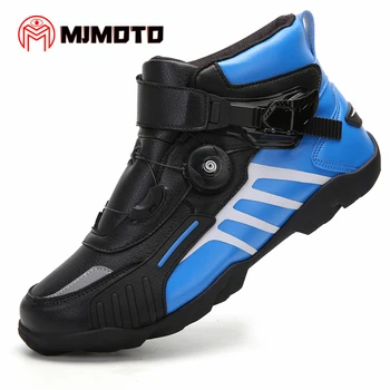 

Men's Women Motorcycle Ankle Boots Street Moto Shoes Motorbike Bike Motocross Chopper Boots Outdoor Travel leisure Sport shoes
