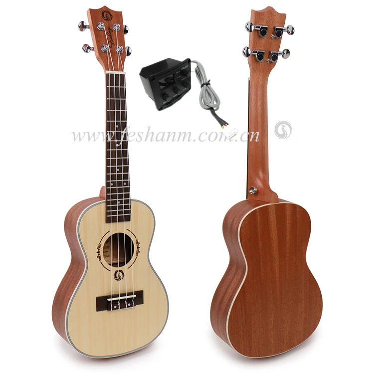 Finlay 24 &quotУкулеле электрическое акустическое укулеле топ из ели/тело Mahonany FU-C114E