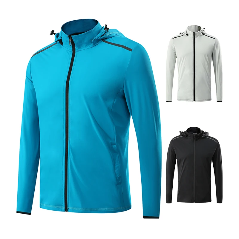 

Men Outdoor Jacket 2019 Breathable Mesh Quick Drying Zipper Hoodie Autumn Winter New Running Jogging Training Camping Windbreak