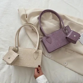 

Retro Alligator Pattern Handbag Summer Fashion PU Leather Female Mini Shoulder Bag for Women Casual Lady Coin Purse Flap Bags