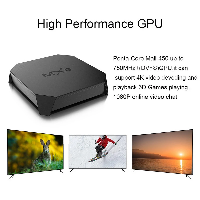 Умный блок для ТВ mxq PRO 4K Android 7,1 ТВ приставка Amlogic S905W Core 2 Гб 16 Гб H.265 4K PRO 2,4 ГГц WiFi медиаплеер телеприставка