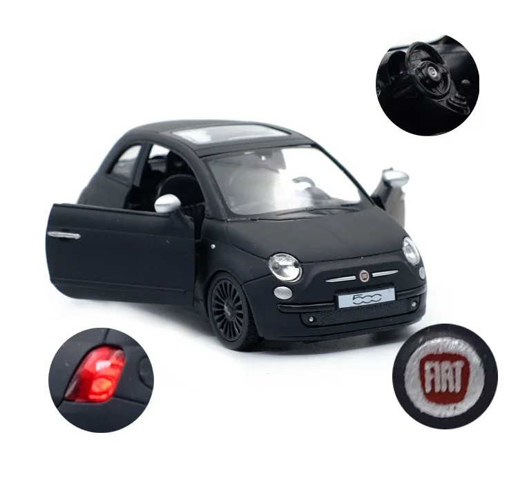 Точная имитация эксклюзивный Diecasts& Toy Vehicles: RMZ city автомобильный Стайлинг FIAT 500 1:36 литой под давлением автомобиль модель тяните назад Автомобили