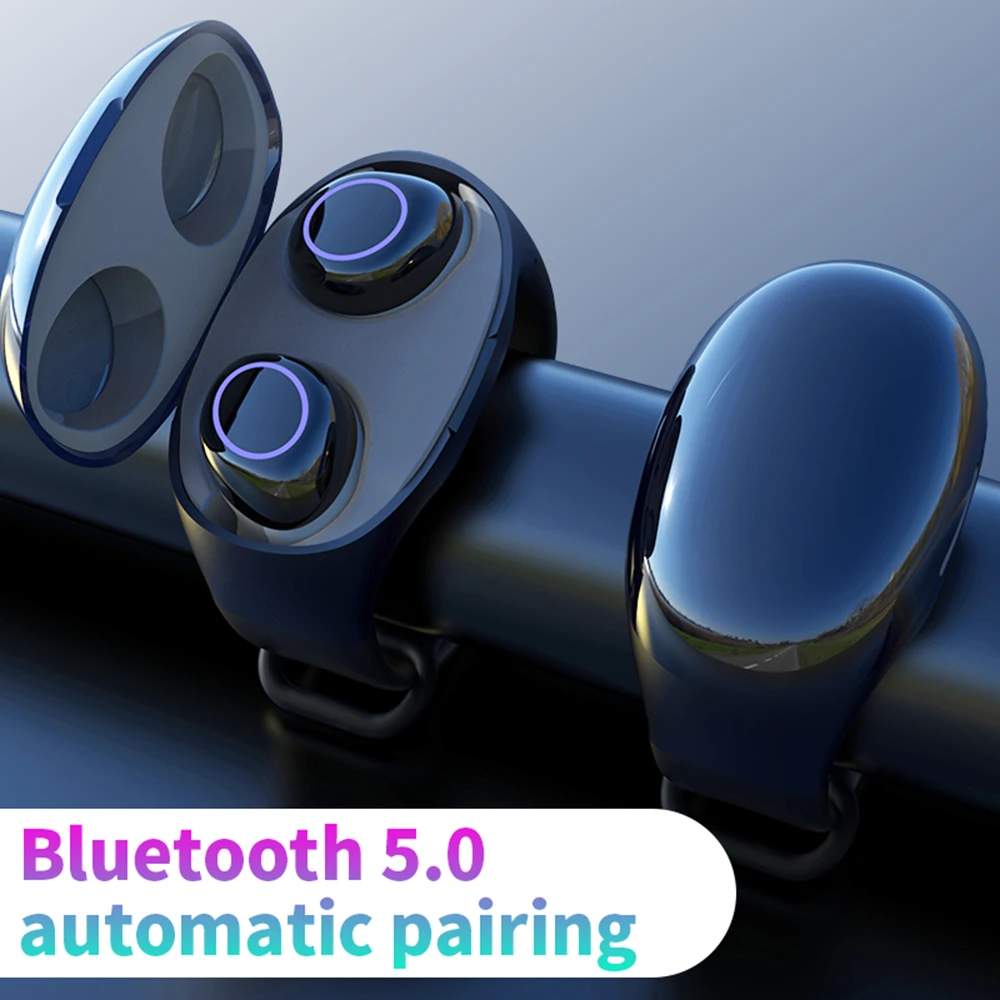 TWS беспроводные наушники bluetooth браслет AAC беспроводные наушники сенсорная Спортивная гарнитура с микрофоном наушники для iPhone xiaomi